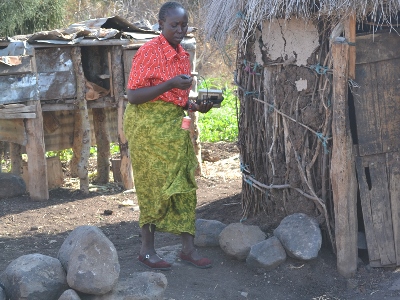 Veronica Ero checking her phone
